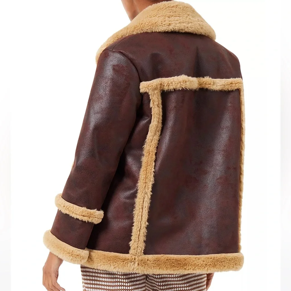 FRENCH CONNECTION BRWON COAT - Picture 4 of 14